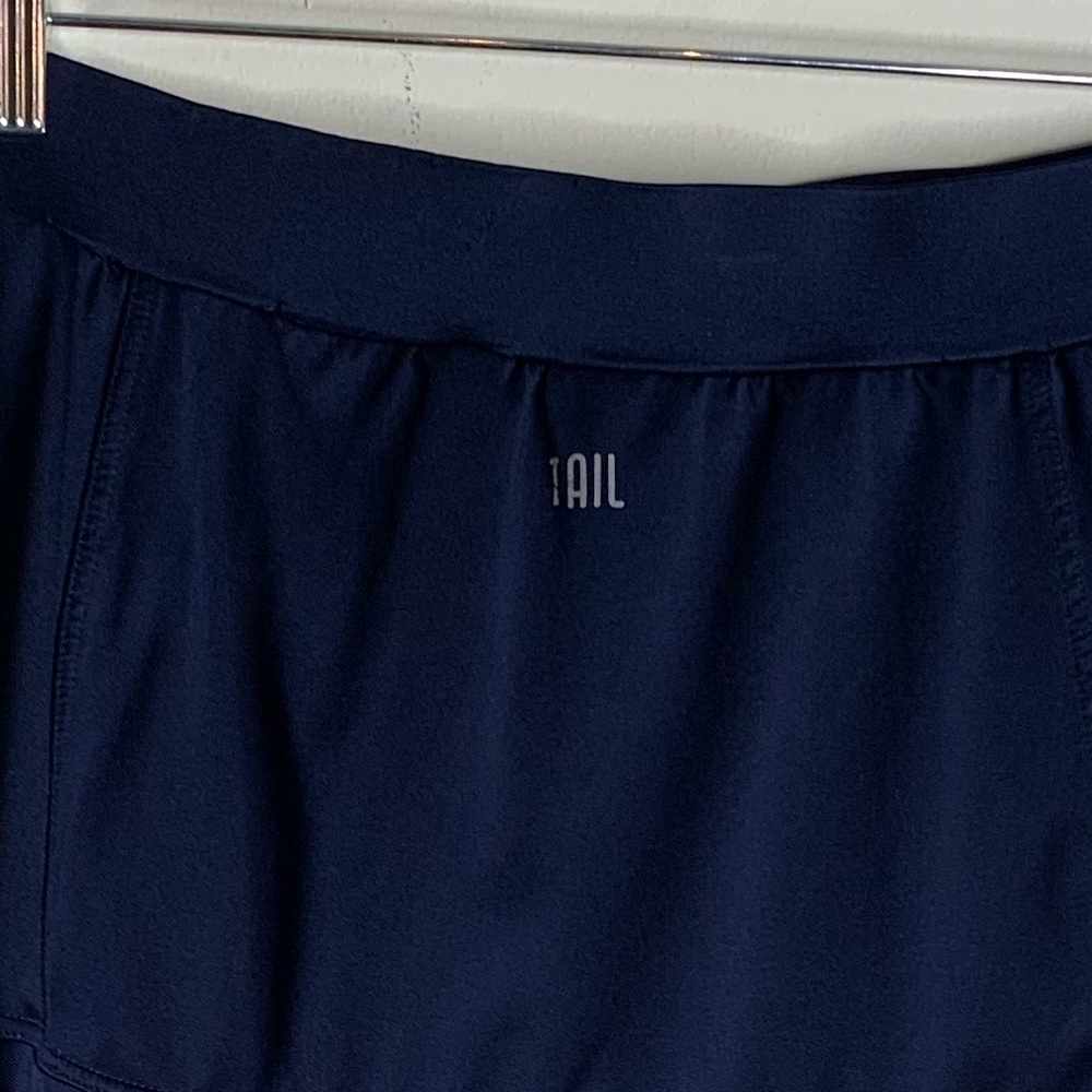 Tail Solid Navy Ruffled Bottom Skort Sz M - image 4